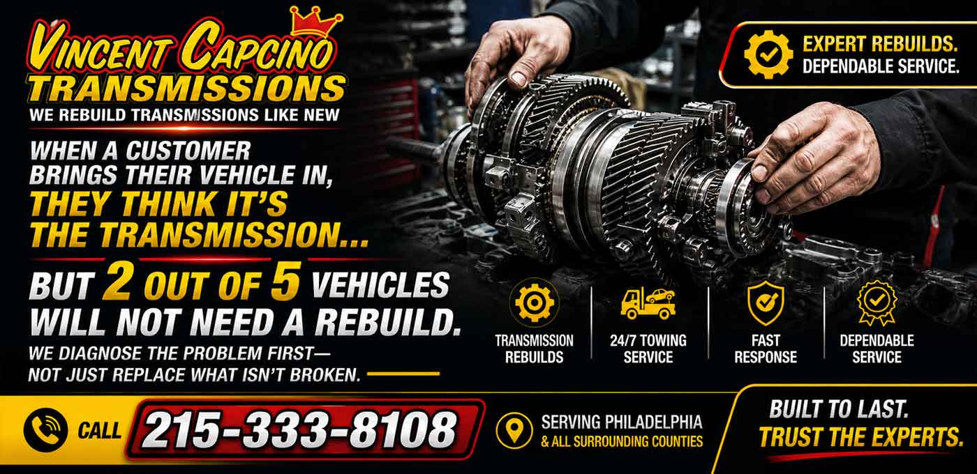 Vincent Capcino Transmissions has been servicing in Northeast Philadelphia for over 25 years