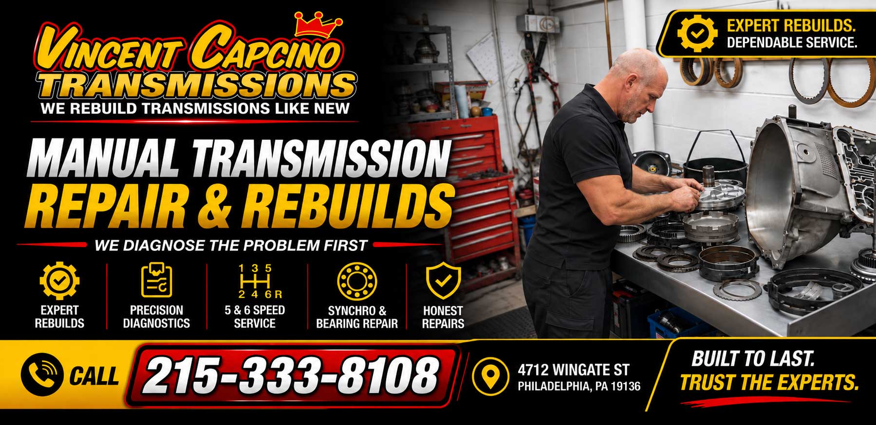 Vincent Capcino Transmissions has been servicing in Northeast Philadelphia for over 25 years